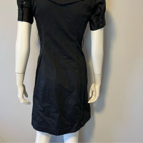Club Monaco black double breasted Short sleeves  trench coat for spring size 4 - Picture 5 of 10